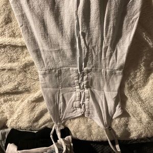 Cute flared dress with straps laced top